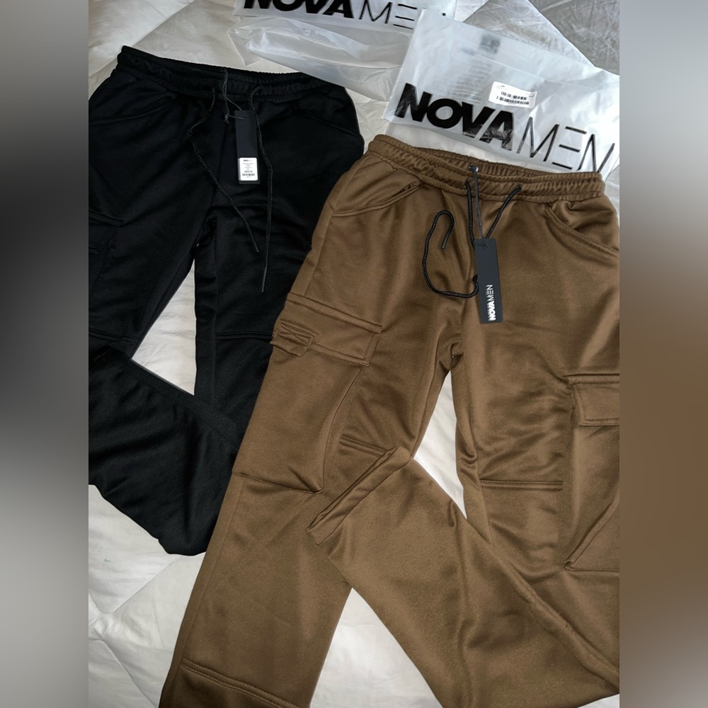Brand new never worn men’s fashion nova cargo joggers